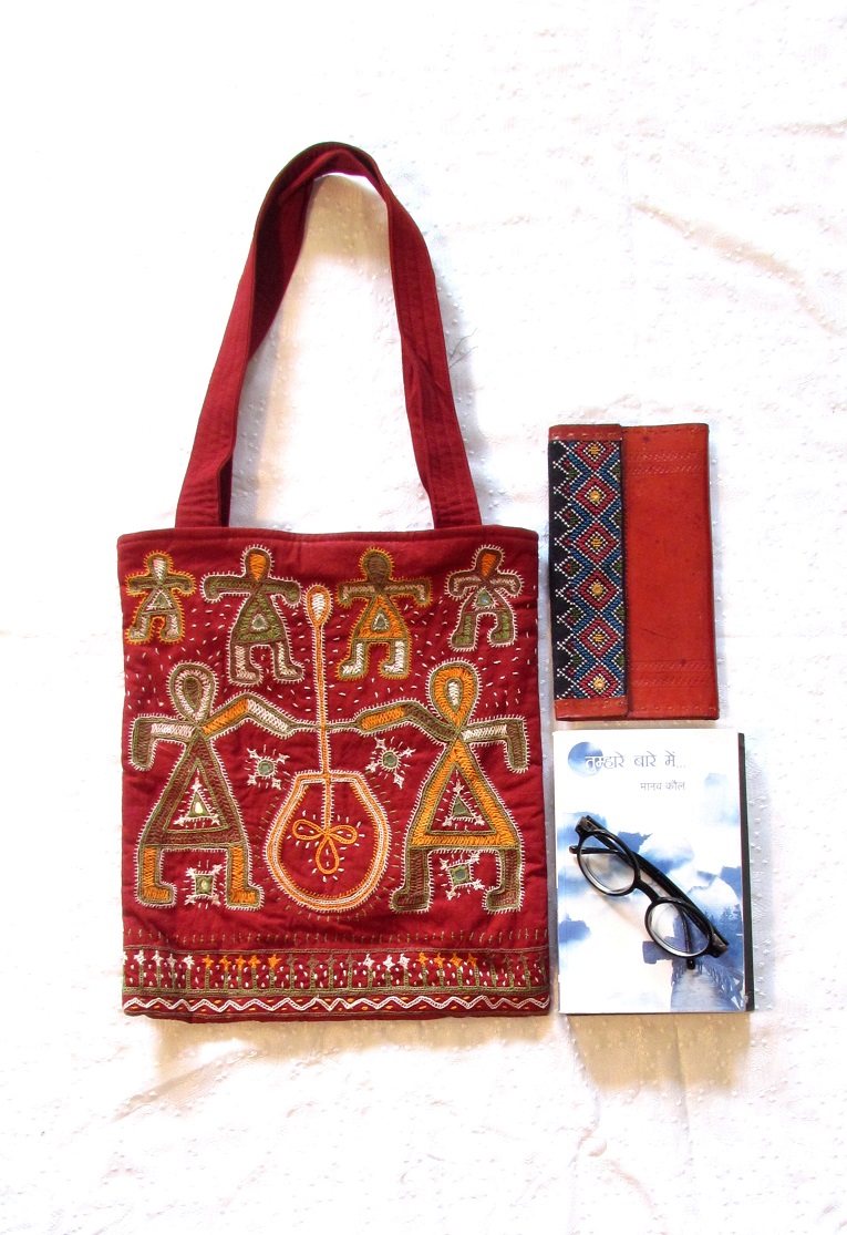 Red Rabari Kutch Hand Embroidery Shoulder Bag